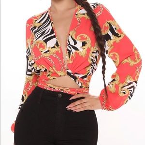 Small White Lies Print Top Fashion Nova